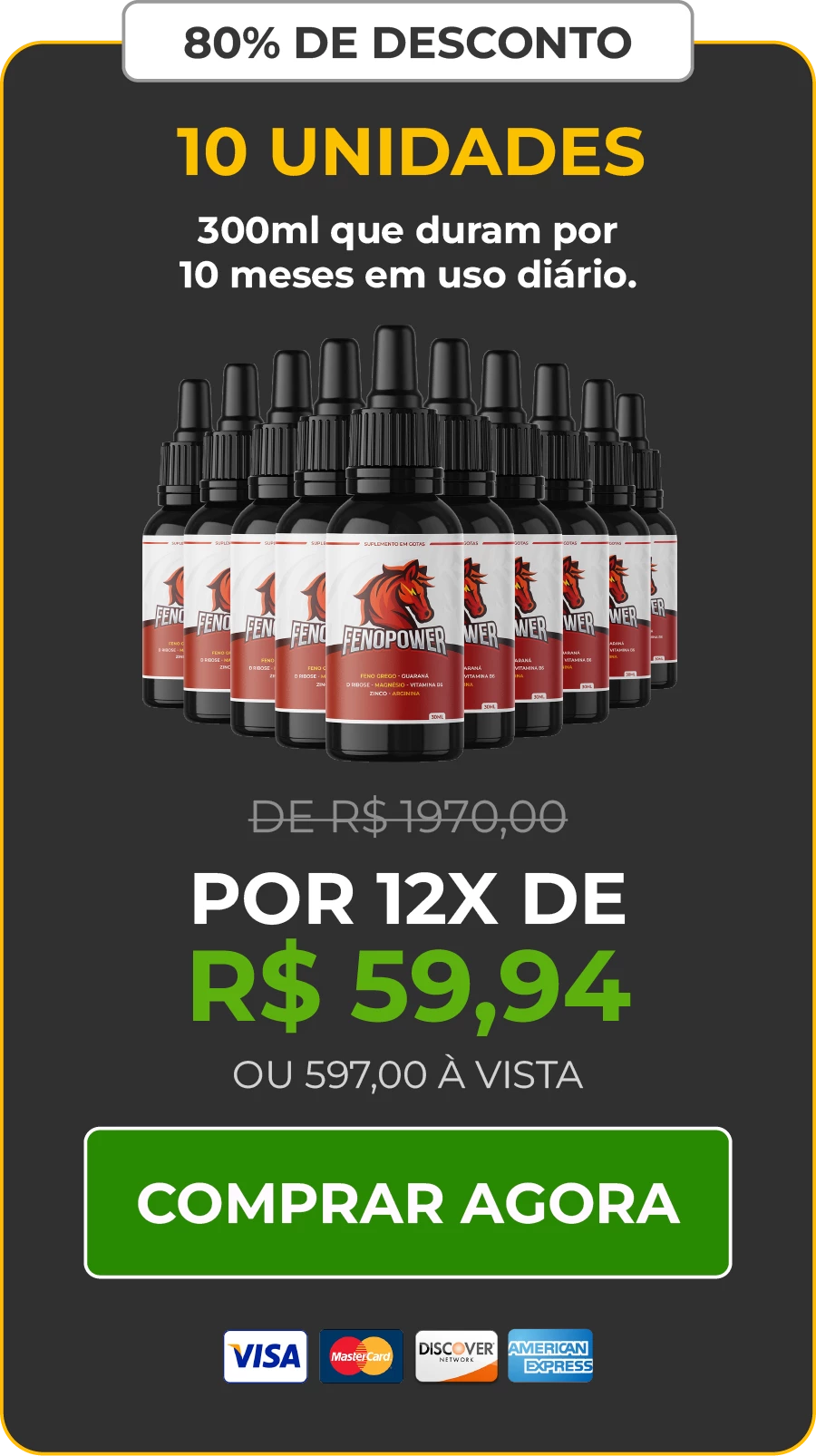 Fenopower é um estimulante para homens 100% natural que ajuda a recuperar sua virilidade, com aumento da testosterona, mais potência na cama, orgasmos mais longos e melhor desempenho sexual. Satisfaça sua parceira como nunca antes!
