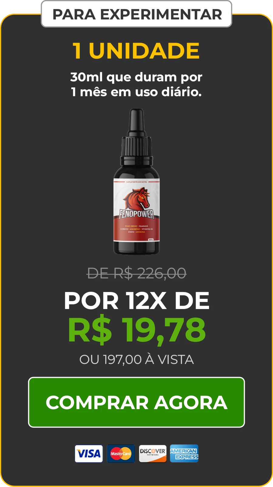Fenopower é um estimulante para homens 100% natural que ajuda a recuperar sua virilidade, com aumento da testosterona, mais potência na cama, orgasmos mais longos e melhor desempenho sexual. Satisfaça sua parceira como nunca antes!