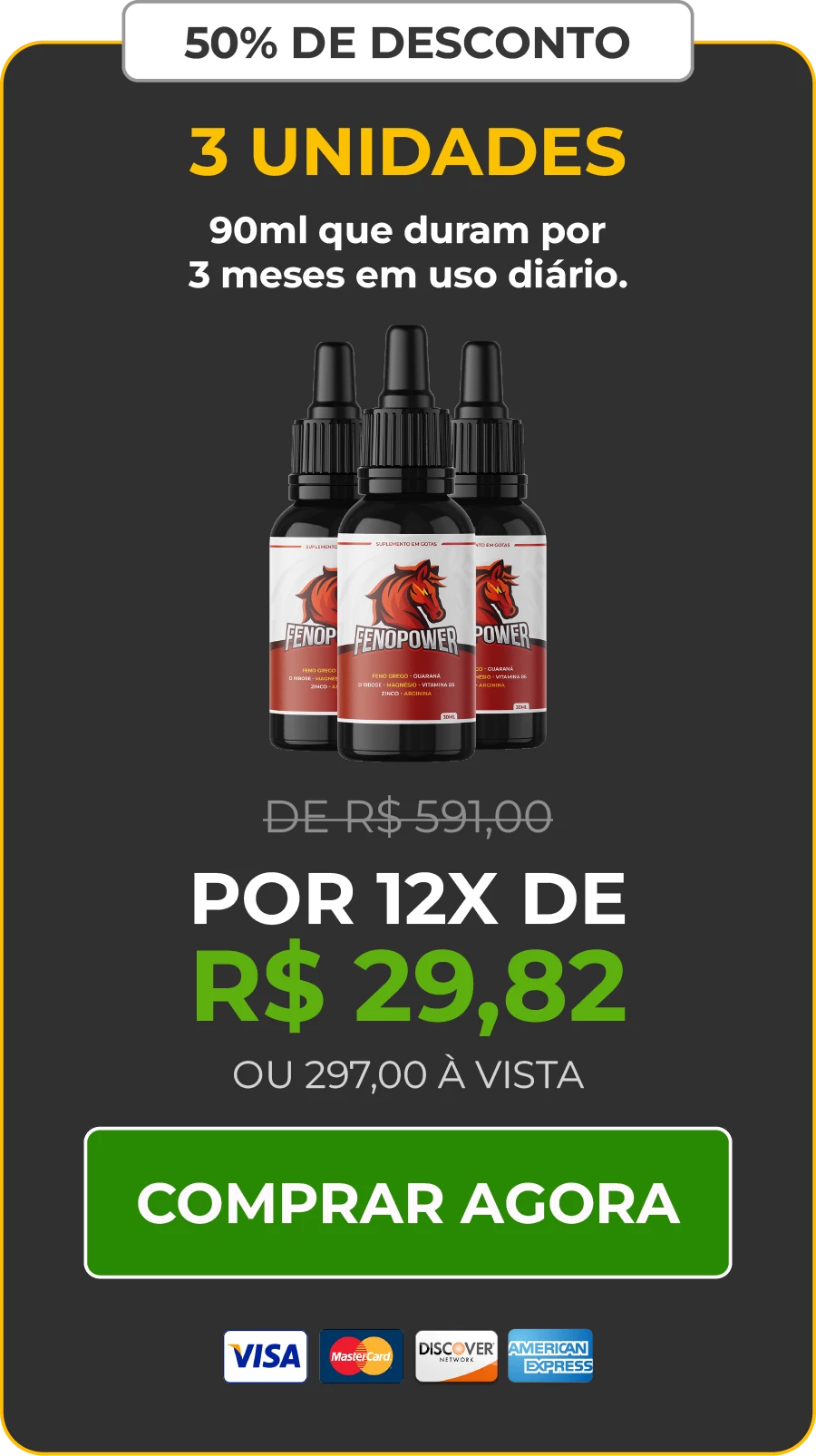 Fenopower é um estimulante para homens 100% natural que ajuda a recuperar sua virilidade, com aumento da testosterona, mais potência na cama, orgasmos mais longos e melhor desempenho sexual. Satisfaça sua parceira como nunca antes!